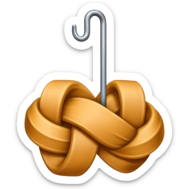 knot a rope to a metal hook sticker