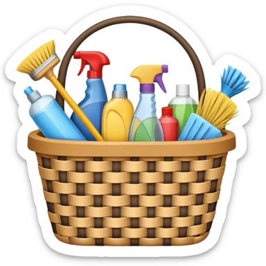 cleaning basket sticker