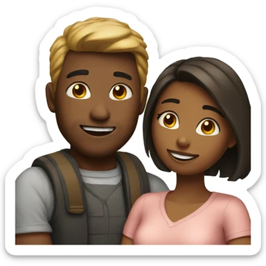 Loving couple sticker