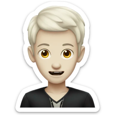 Pale vampire boy sticker