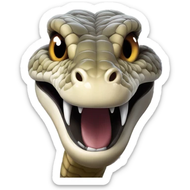 a Viper with an imposing behind and with a tongue hanging out sticker