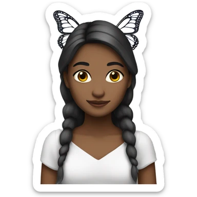 Mariposa blanca y negra  sticker