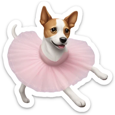 ballerina dog sticker
