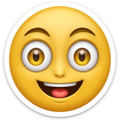 Crazy freaky emoji face sticker