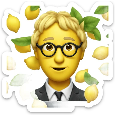 John Lennon as a Lemon sticker