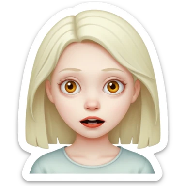 Creepy girl funny sticker