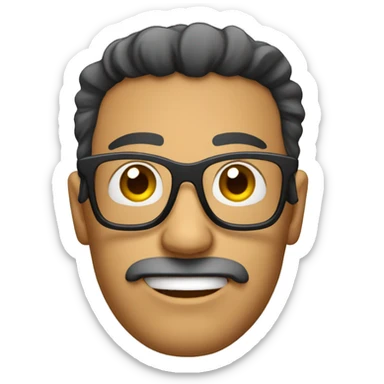 hombre gordo con gafas sticker