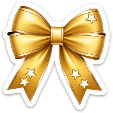 Stars with bows sticker