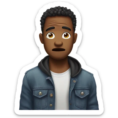 Worried tik tok emoji sticker