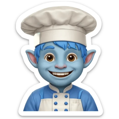 troll the blue chef sticker