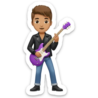 Happy Rock Pop Music Male Musician in his 30s dressed with trendy style sticker