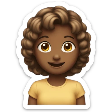 4 y/o girl happy sticker