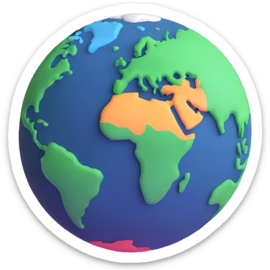 abstract earth being formed, cosmic origins sticker