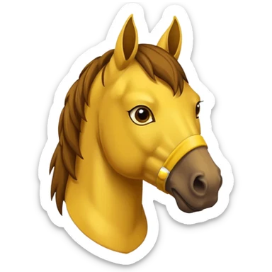 horse with yellow mask and shirt sticker
