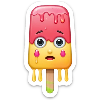 popsicle with eyes sticker