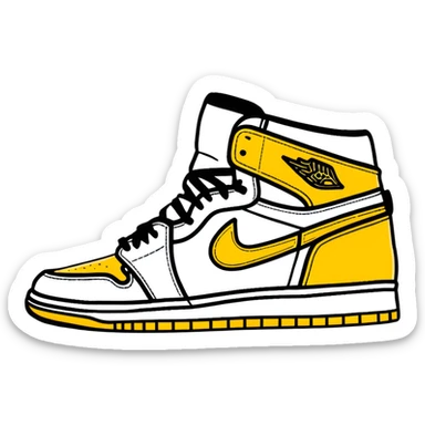 black and gold Jordan 1 sneaker sticker