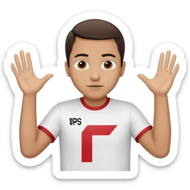 Hace a una persona con la remera de river plate haciendo esto🤷‍♂️ sticker