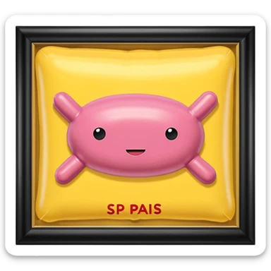  paris SPAM meat jeff koons style inflatable sculpture art  sticker
