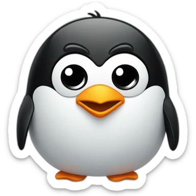 Angry penguin sticker