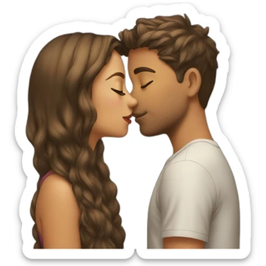 Girl kiss sticker