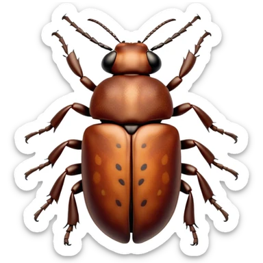 Beautiful and Majestic Beetle Portrait Emoji, Head and body rendered in serene repose with a gentle, content smile, showcasing a robust, intricately patterned exoskeleton with softly closed eyes in tranquil slumber, Simplified yet exquisitely endearing features, highly detailed, glowing with a soft, drowsy metallic light, high shine, relaxed and utterly noble, stylized with an air of timeless natural grandeur, soft glowing outline, capturing the essence of a beautiful and majestic beetle that embodies the refined strength of nature! sticker
