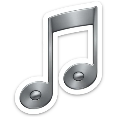 mac os music note metal mute sound sticker