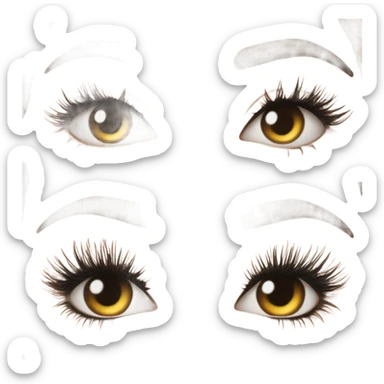 Eyelash extensions  sticker