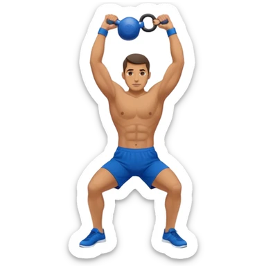guy with blue shorts Kettlebell Exercises sticker