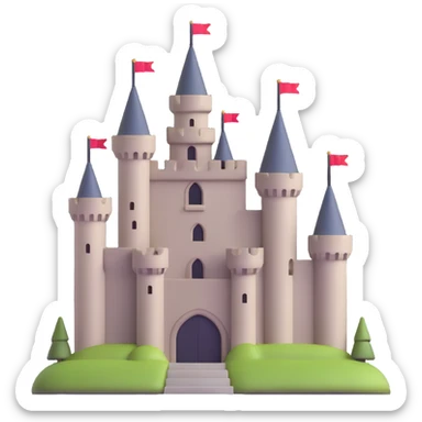 medieval stone castle sticker