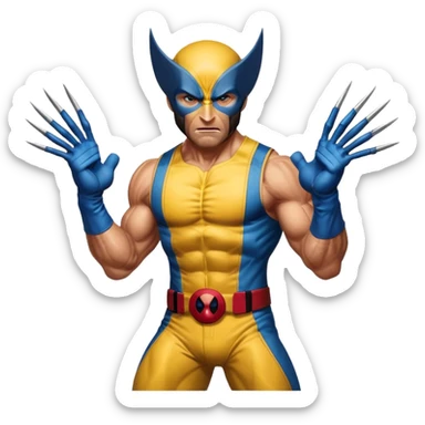 Wolverine from Deadpool & Wolverine movie sticker