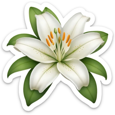 Lily flower sticker