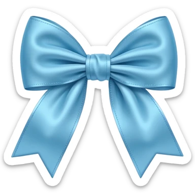 emoji Light blue bow sticker