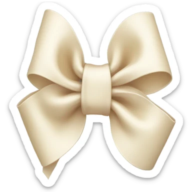 cream bow sticker