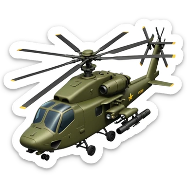 Apache helicopter sticker
