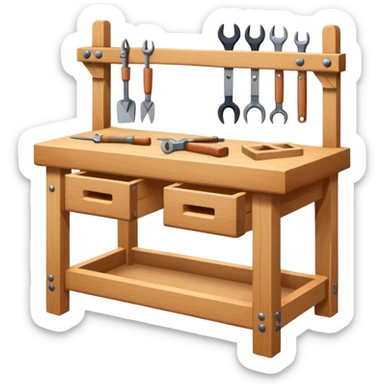 minimalist Workbench sticker