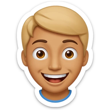 Funny face smile joke sticker