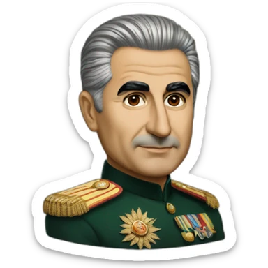 Former shah of iran mohamad reza pahlavi sticker