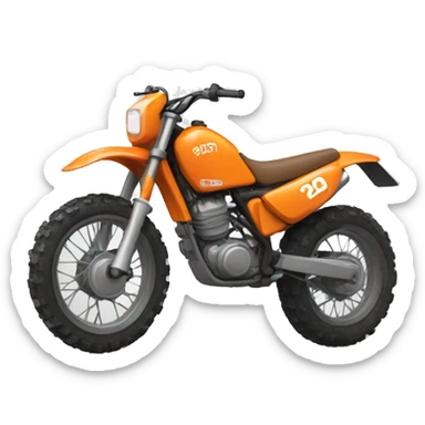 orange dirt bike sticker