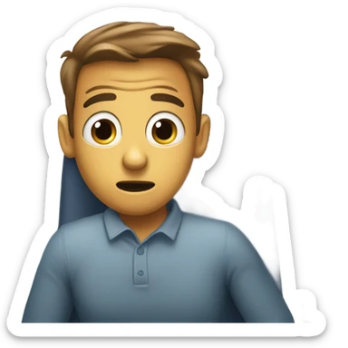 Fear of airplane  flying sticker