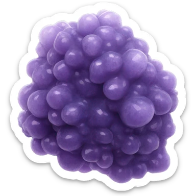 Realistic grape agate natural crystal sticker