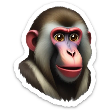 mandrill realist sticker