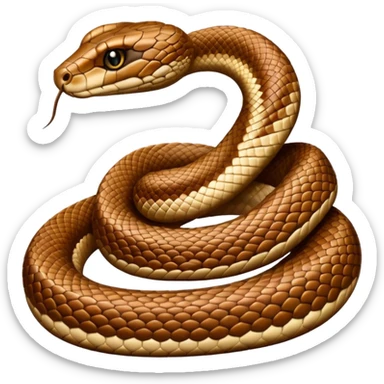 Brown snake sticker