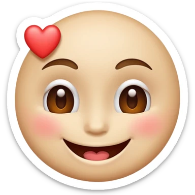 discreet suggestive emoji, a pair of lips biting or a winking face with a heart sticker