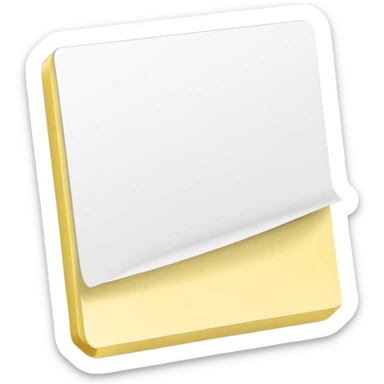 Blank sticky note, empty sticker