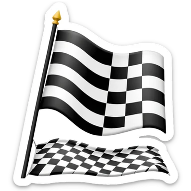 finish line with checkered flag sticker