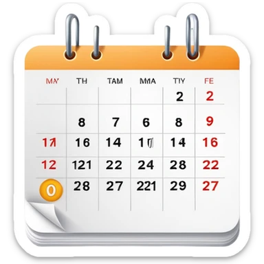 calendar with a date circled sticker