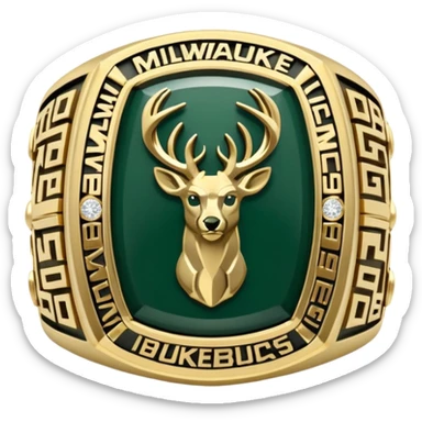 Milwaukee bucks championship ring sticker