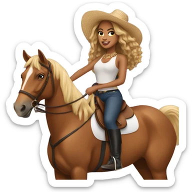 beyoncé riding horse sticker