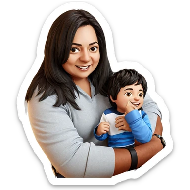 happy moments with boys sticker