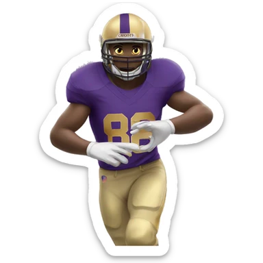 american-football-player-purple-and-gold-jersey-number-8 sticker